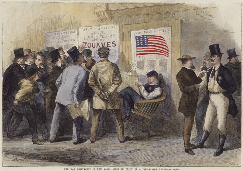 Válečné vzrušení v New Yorku od Thomas Nast