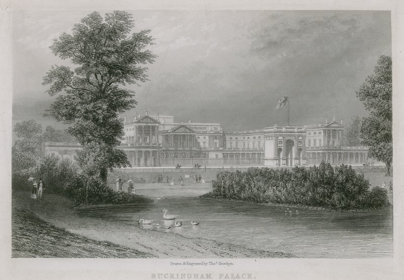 Buckinghamský palác od Thomas Onwhyn