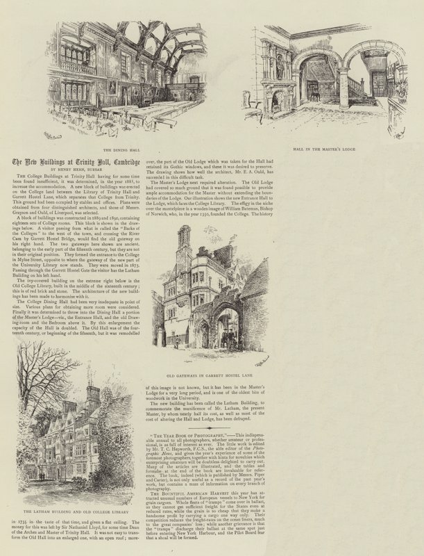Nové budovy v Trinity Hall, Cambridge od Thomas Raffles Davison