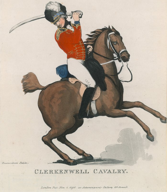 Clerkenwellská kavalerie od Thomas Rowlandson