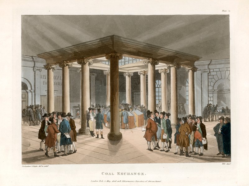 Uhelná burza od Thomas Rowlandson