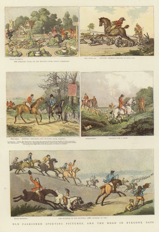 Staromódní sportovní obrázky od Thomas Rowlandson