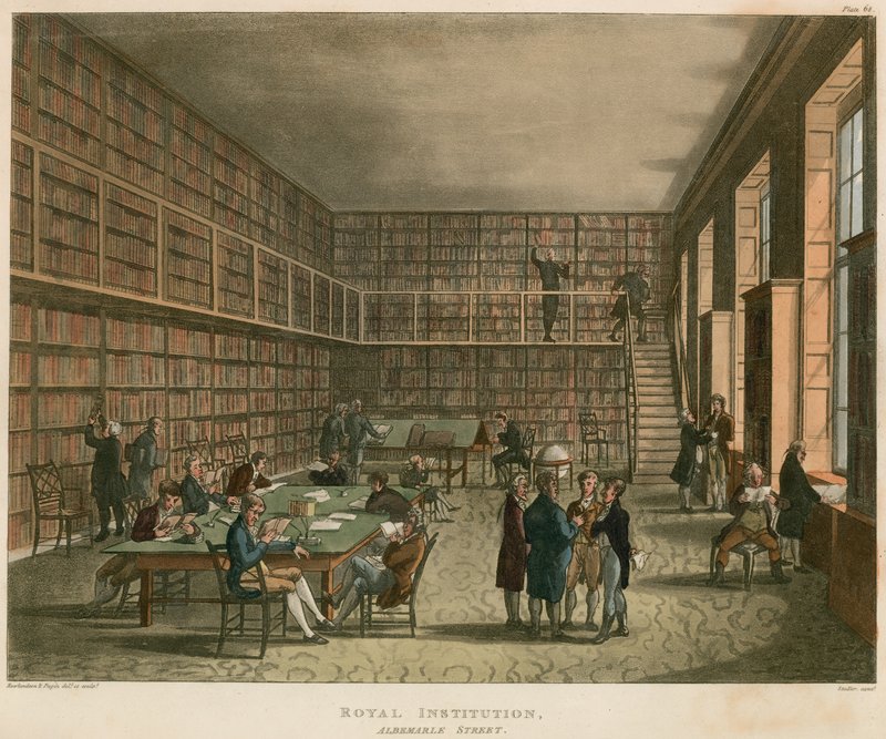 Royal Institution, Albemarle Street, Londýn od Thomas Rowlandson