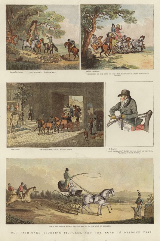 Série jezdeckých ilustrací od Thomas Rowlandson