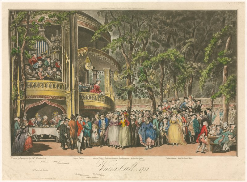 Vauxhall, 1732 od Thomas Rowlandson