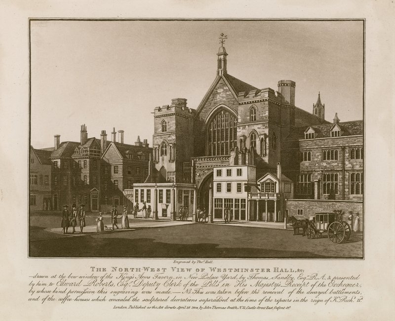 Severozápadní pohled na Westminster Hall od Thomas Sandby