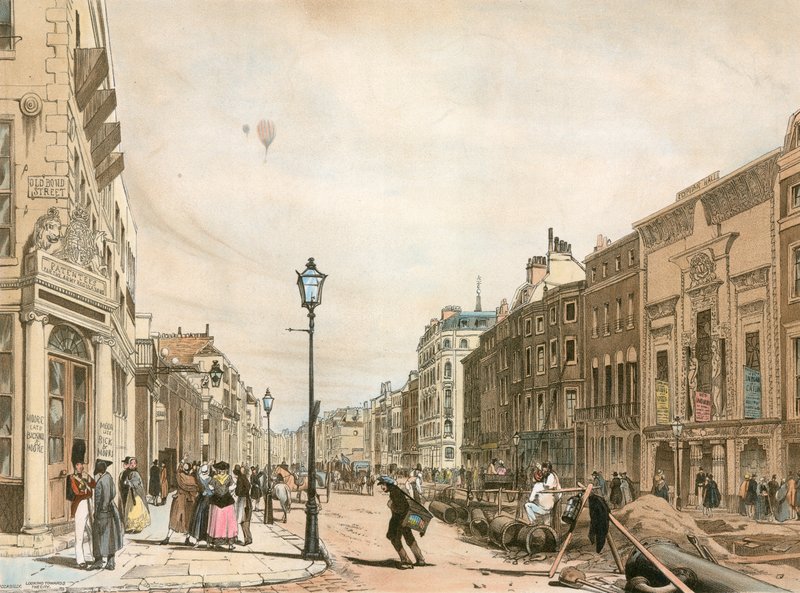 Piccadilly při pohledu na město od Thomas Shotter Boys