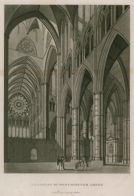Příčná loď Westminsterského opatství, Londýn od Thomas Snr. Malton
