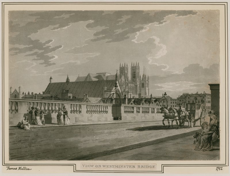 Pohled na Westminsterský most od Thomas Snr. Malton