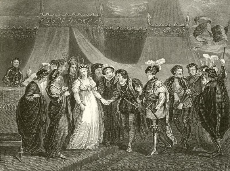 Kateřina Francouzská předána Jindřichu V. z Anglie od Thomas Stothard