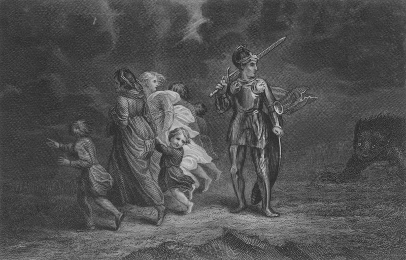 Velké srdce stojí za přijetím Ďábla od Thomas Stothard