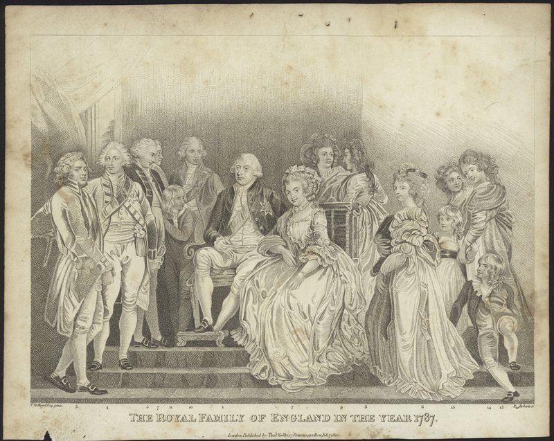 Královská rodina Anglie v roce 1787 od Thomas Stothard