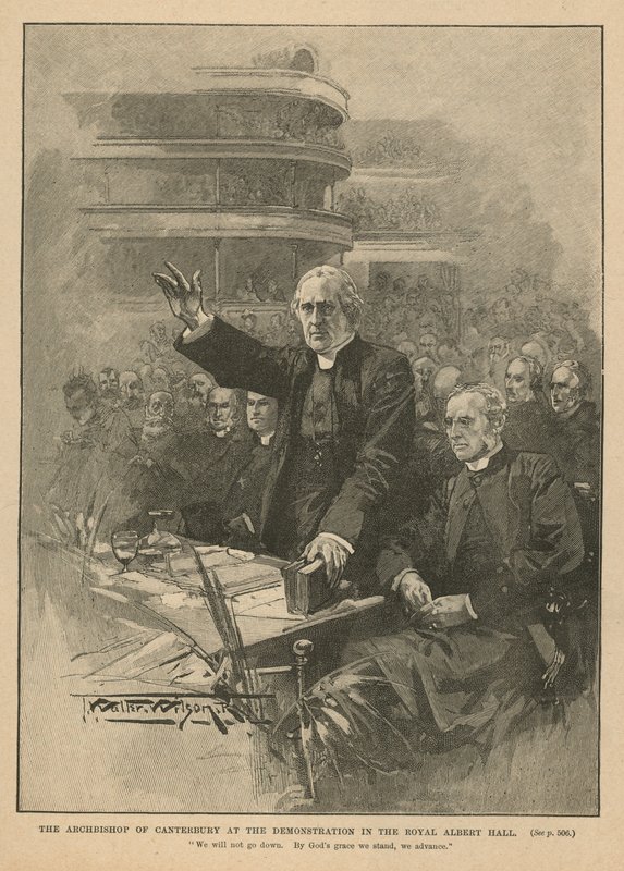 Arcibiskup z Canterbury na demonstraci v Royal Albert Hall od Thomas Walter Wilson