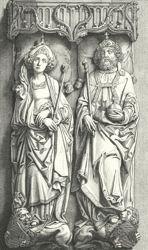 Hrobka Jindřicha II., císaře Svaté říše římské a Cunigunde Lucemburské, Bamberská katedrála, Německo od Tilman Riemenschneider