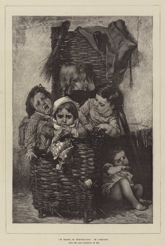La Bagage de Croquemitaine z pařížské výstavy v roce 1874 od Timoleon Marie Lobrichon