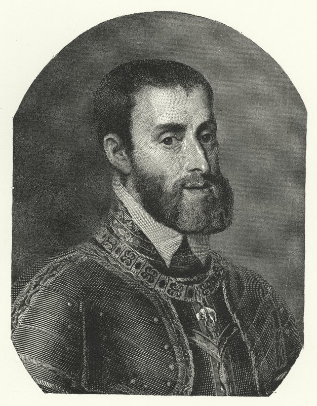 Karel V., císař Svaté říše římské (rytina) od Titian (c.1488 1576) (after)