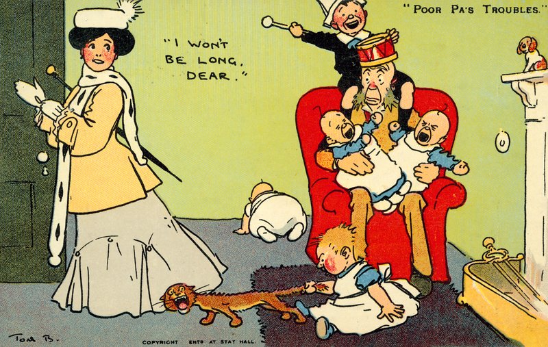 I Wont Be Long Dear (chromolitho) od Tom Browne