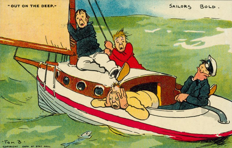 Na hlubinách: odvážní námořníci (barevná litografie) od Tom Browne