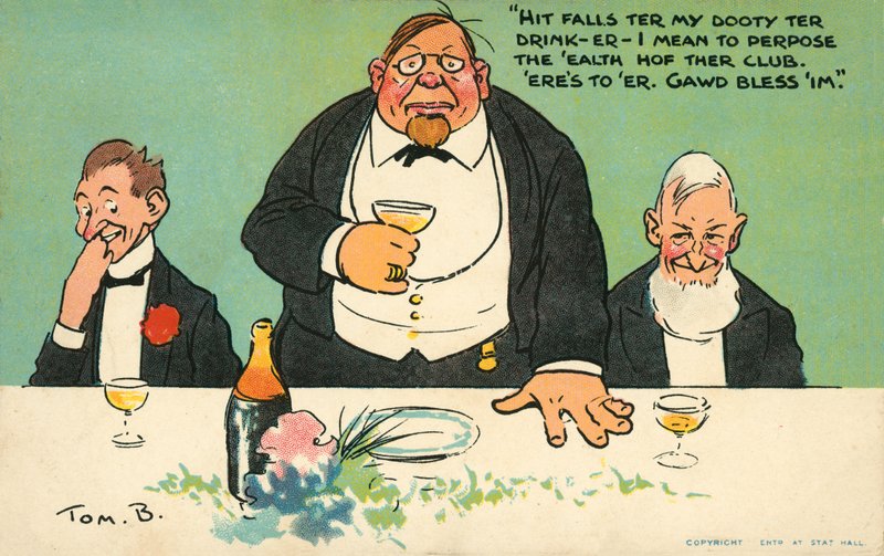 Zvyšování přípitku do klubu (barva litho) od Tom Browne