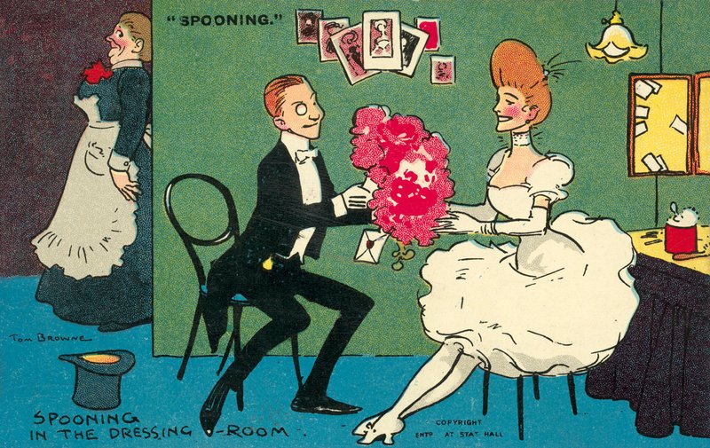 Lžíce v šatně (chromolitho) od Tom Browne