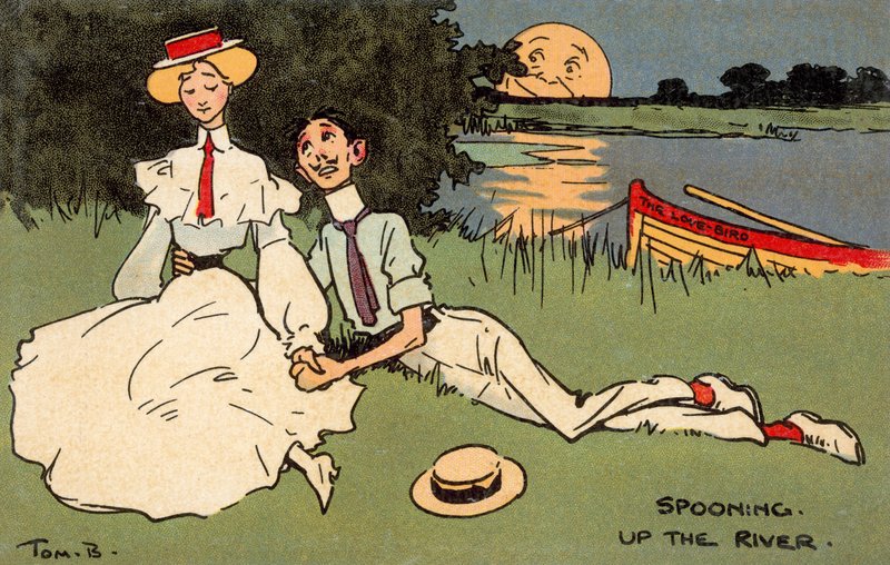 Lžíce nahoru po řece (chromolitho) od Tom Browne