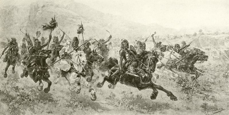 Attila, bič Boží (hlubotisk) od Ulpiano Checa y Sanz