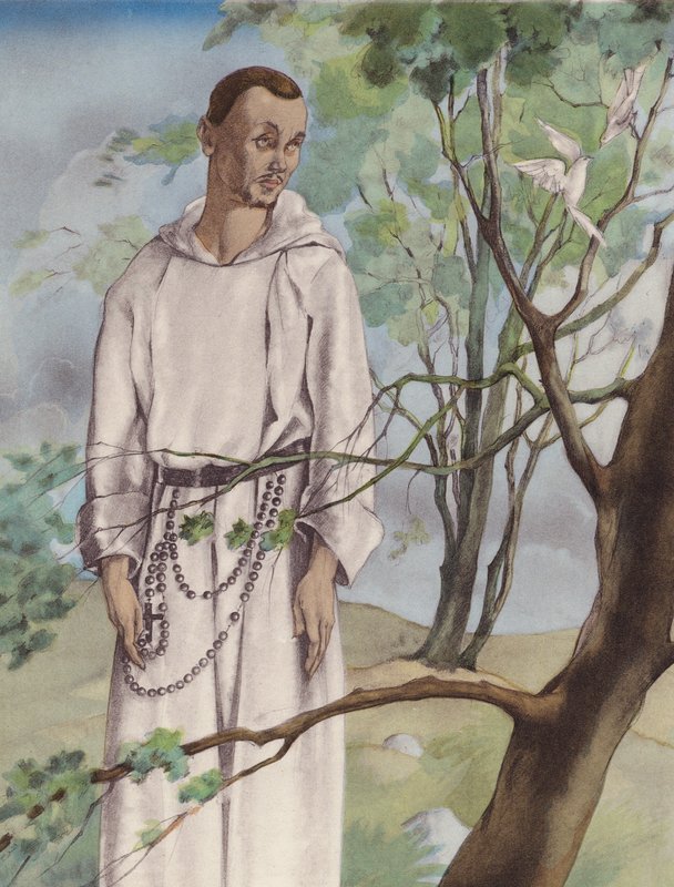 Brunelleschiho ilustrace pro Contes et Nouvelles de La Fontaine (barevná litografie) od Umberto (after) Brunelleschi