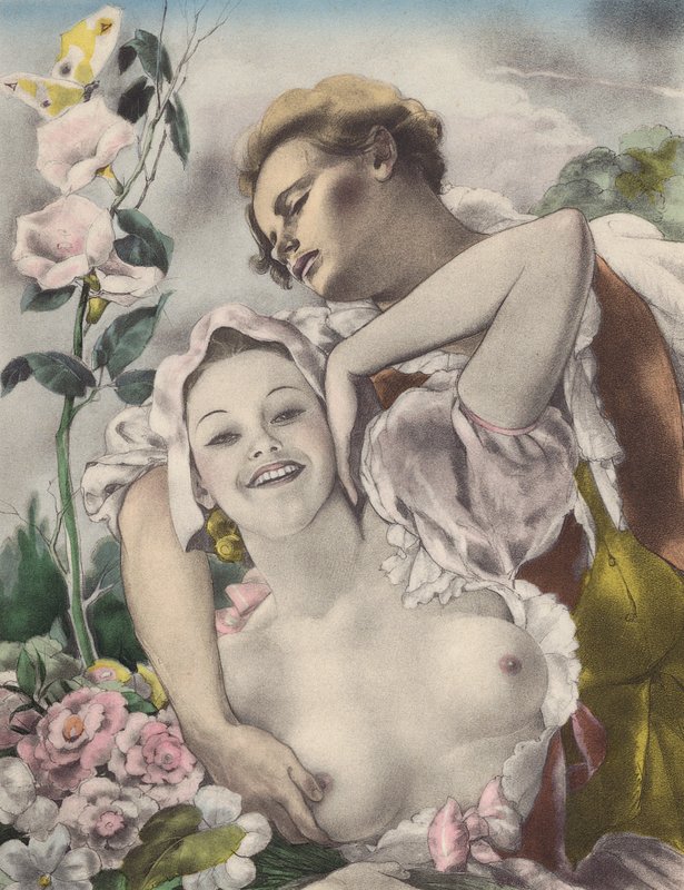 Brunelleschiho ilustrace pro Contes et Nouvelles de La Fontaine (barevná litografie) od Umberto (after) Brunelleschi