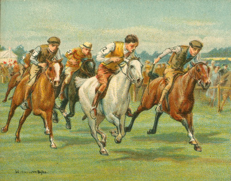 Dostihy historické a moderní, dostihy poníků od Unbekannt Unbekannt