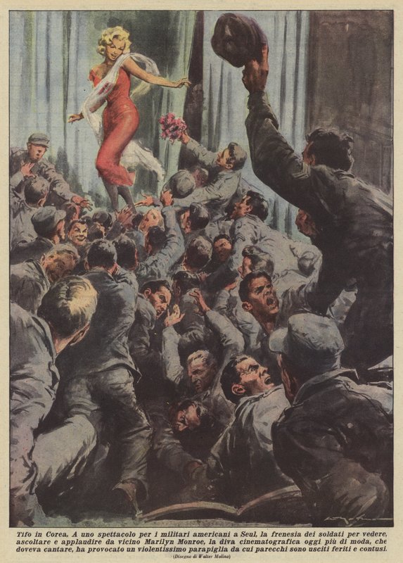Fandění v Koreji (barevná litografie) od Unknown artist