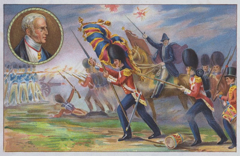 Vévoda z Wellingtonu velící britské armádě v bitvě u Waterloo od Unknown artist