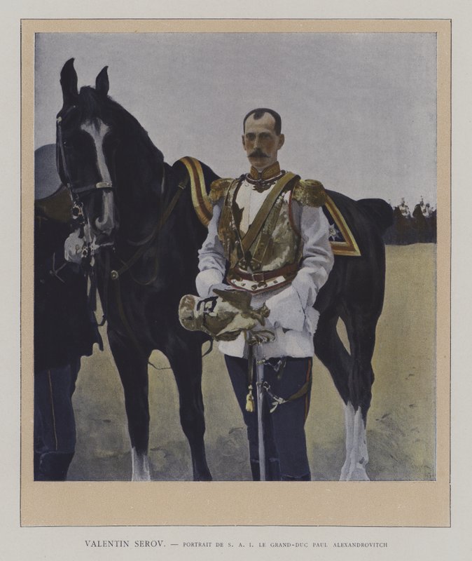 Portrét velkovévody Pavla Alexandroviče z Ruska (barevné lito) od Valentin Aleksandrovich (after) Serov
