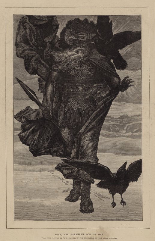 Odin, severní bůh války od Valentine Cameron Prinsep