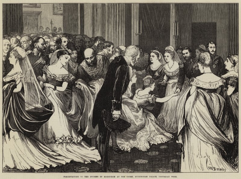 Prezentace pro vévodkyni z Edinburghu u dvora, Buckinghamský palác, včerejší týden od Valentine Walter Lewis Bromley