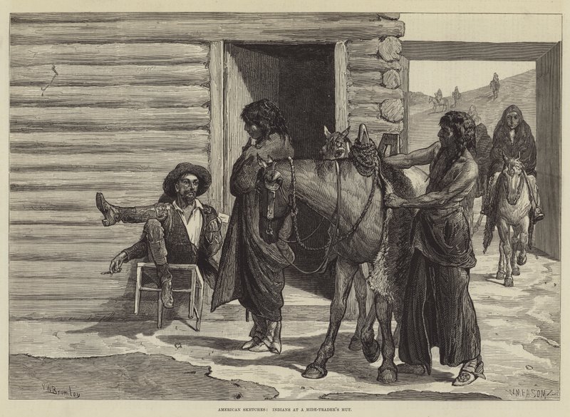 Americké skici, Indiáni v chýši Hide-Trader