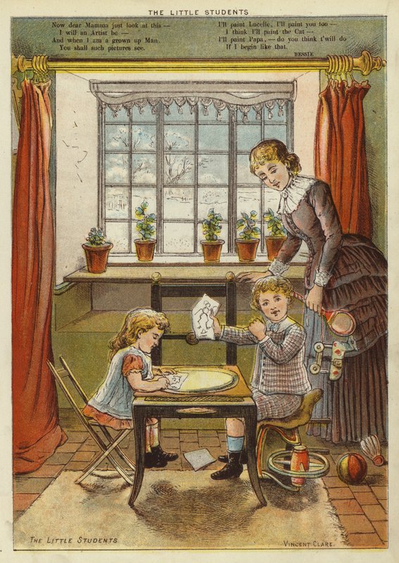 Malí studenti (chromolitho) od Vincent (after) Clare