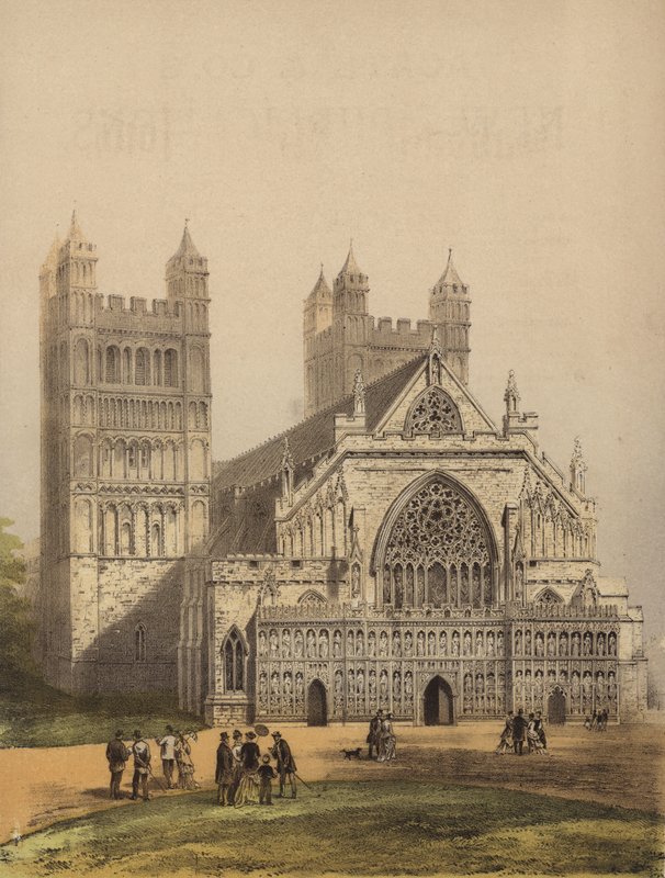 Exeterská katedrála, Devon od W.L. Walton