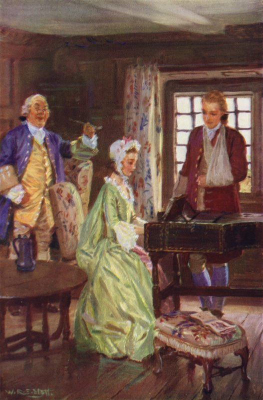 „Nebylo to vlastně ani dlouho předtím, než ji Jones mohl hrát na cembalo“ (barva litho) od W.R.S. (after) Stott