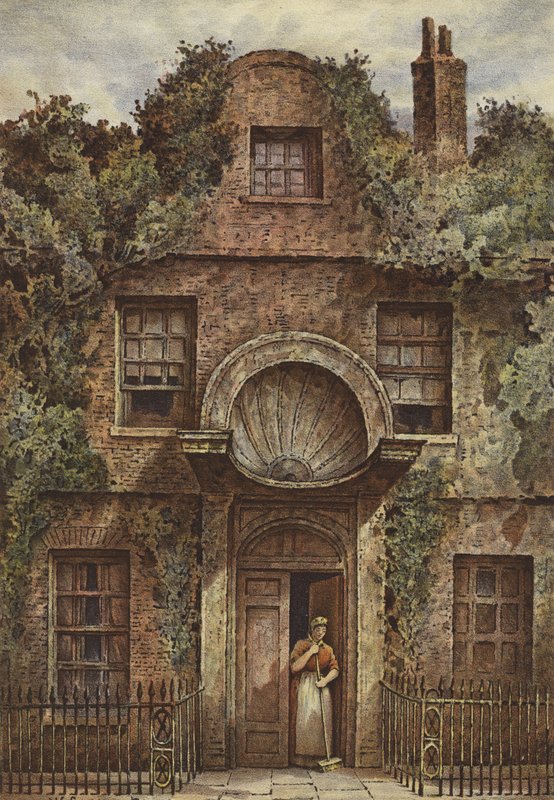 Dveře ve Fairfax House, Putney (chromolitho) od Waldo Sargeant