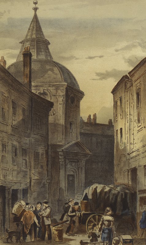 Warwick Lane, Newgate Street, City (chromolitho) od Waldo Sargeant