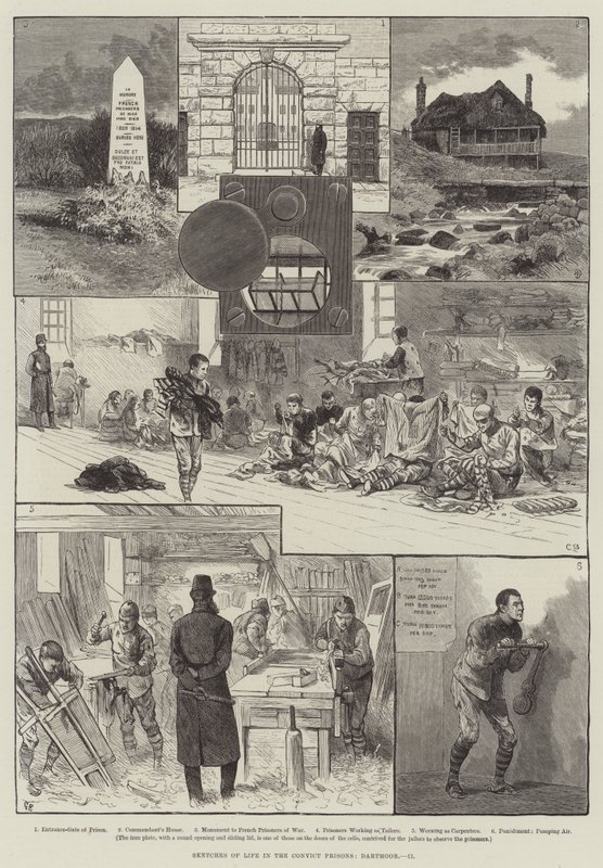 Náčrtky života ve věznicích pro odsouzence, Dartmoor od Walter Bothams
