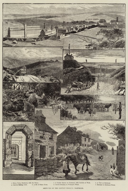 Náčrtky věznic pro odsouzené, Dartmoor od Walter Bothams