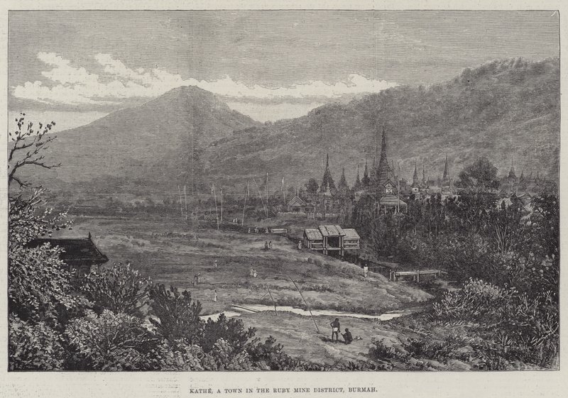 Kathe, město v Ruby Mine District, Barma od Walter Paget