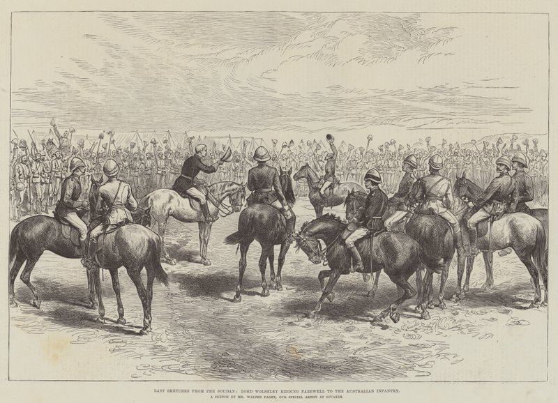 Lord Wolseley se loučí s australskou pěchotou od Walter Paget
