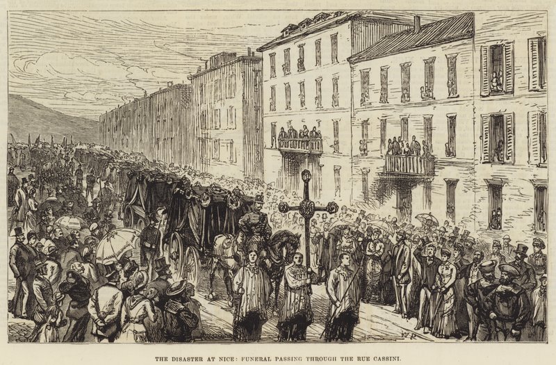 Katastrofa v Nice, Pohřební cesta přes Rue Cassini od Walter Paget