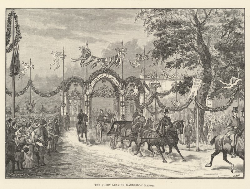 Královna opouští Waddesdon Manor od Walter Paget