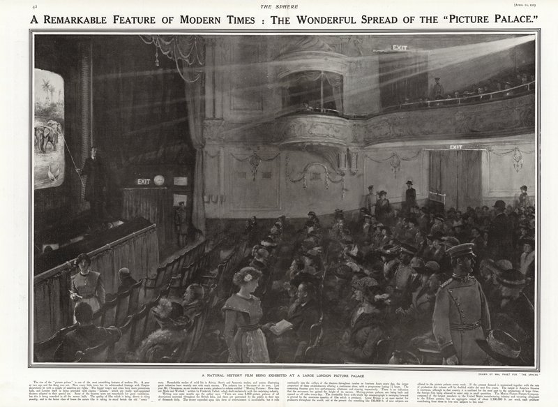 Přírodovědný film vystavený v londýnském obrazovém paláci, 1913 od Walter Stanley Paget