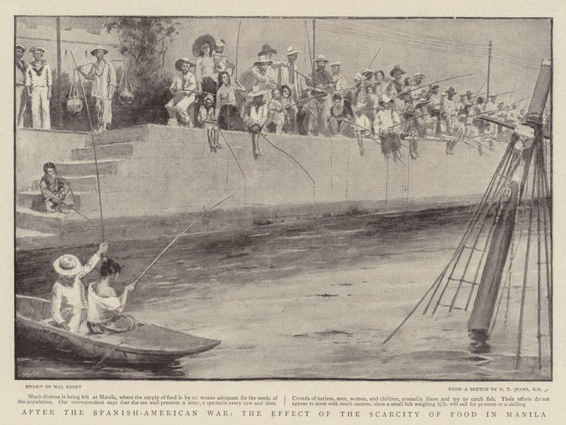 After the Spanish-American War, the Effect of the Scarcity of Food in Manila  od Walter Stanley Paget