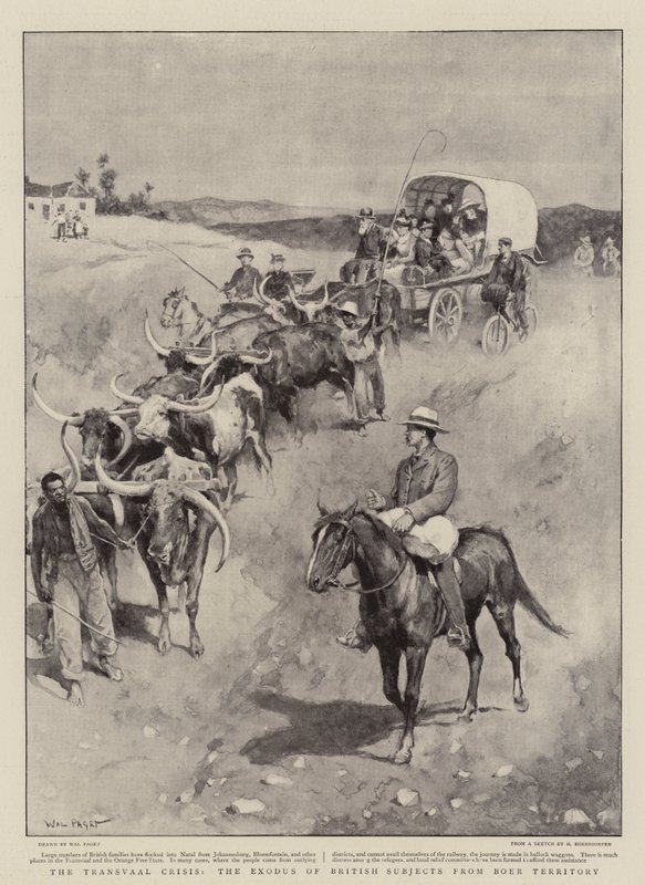 Transvaalská krize, exodus britských poddaných z búrského území od Walter Stanley Paget