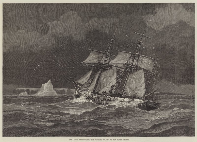 Arktické expedice, Pandora bije o Carey Islands od Walter William May